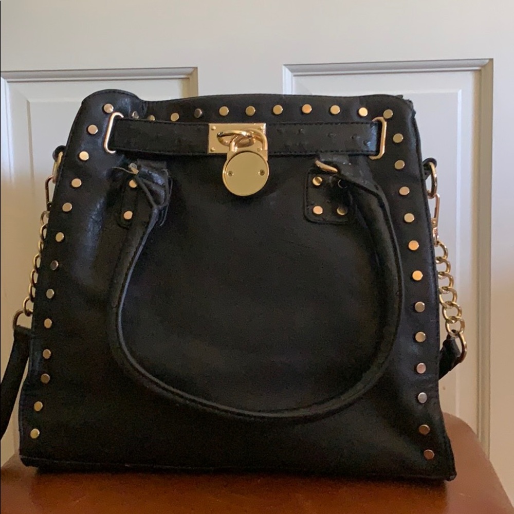 Studded Faux Leather Crossbody